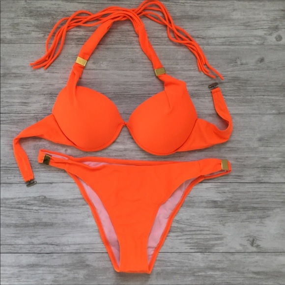 Orange Bikini Top Only  M - Bottom Sold Separately - Picture 4 of 6